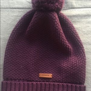 Purple coach beanie